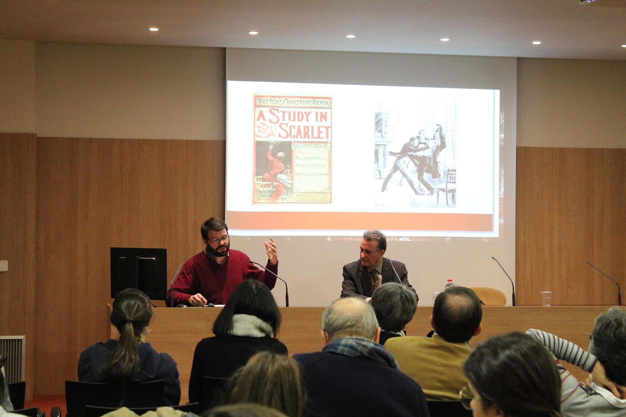 Josep Lluís Martín, holder of a PhD in contemporary history. Lecture “Sherlock Holmes entre nosaltres”. UIC Barcelona, 29 January, 2019.