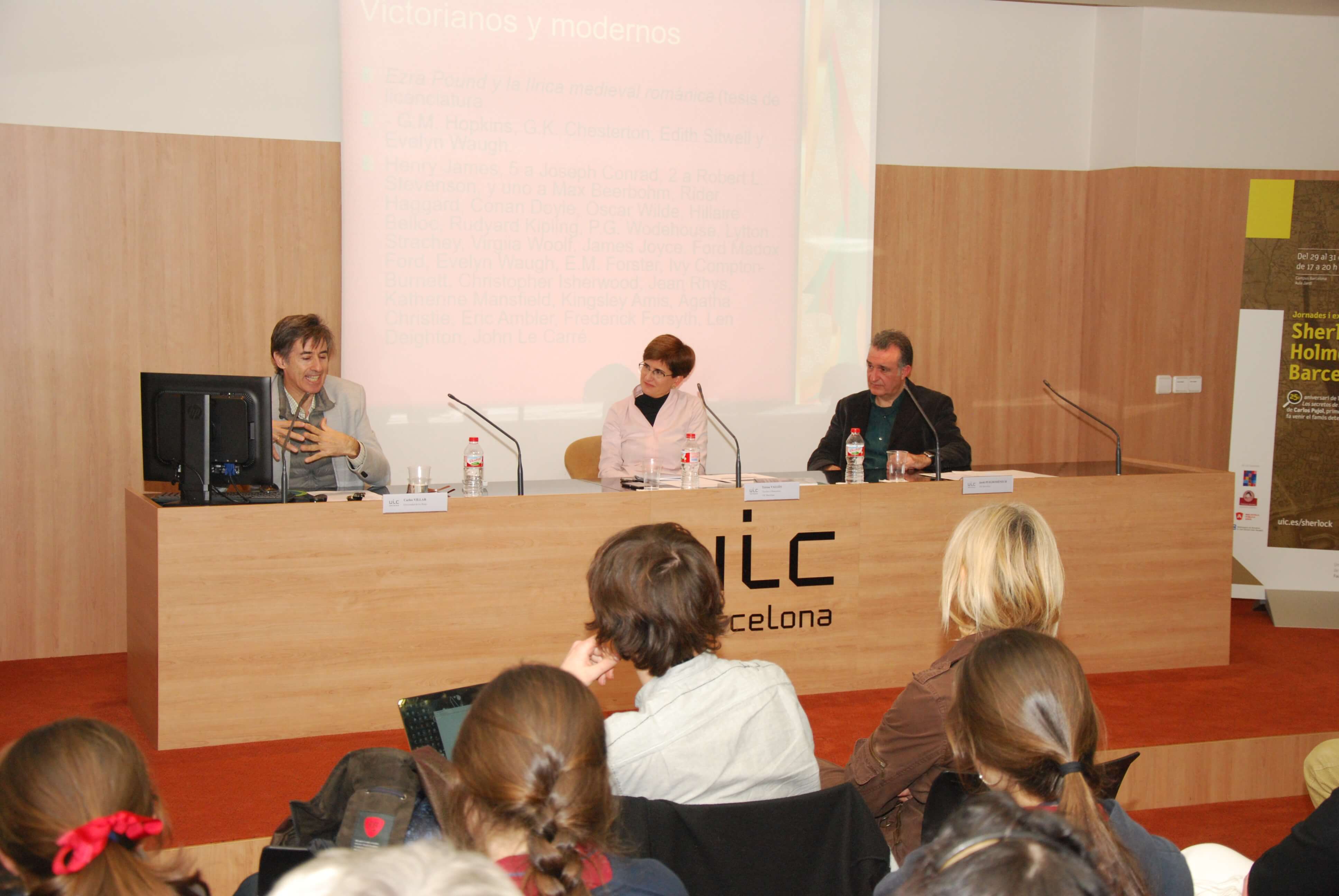 Carlos Villar, professor de la Universitat de La Rioja. Conferència: “Ecos de la literatura inglesa en ‘Los secretos de San Gervasio’”. UIC Barcelona, 30 de gener de 2019.