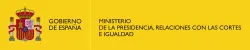 Logo del Ministerio de la Presidencia, Relaciones con las Cortes e Igualdad